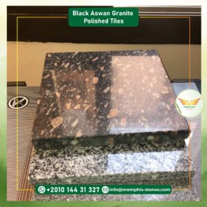 Black Aswan Granite polished tiles | Egyptian Granite | Memphis Stones