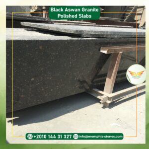 Black Aswan Granite Polished Slabs | Egyptian Granite | Memphis Stones