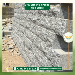 Grey Elsherka Granite Wall stones| Egyptian Granite | Memphis Stones